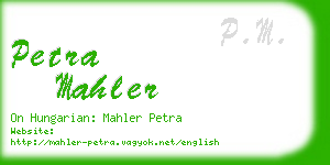 petra mahler business card